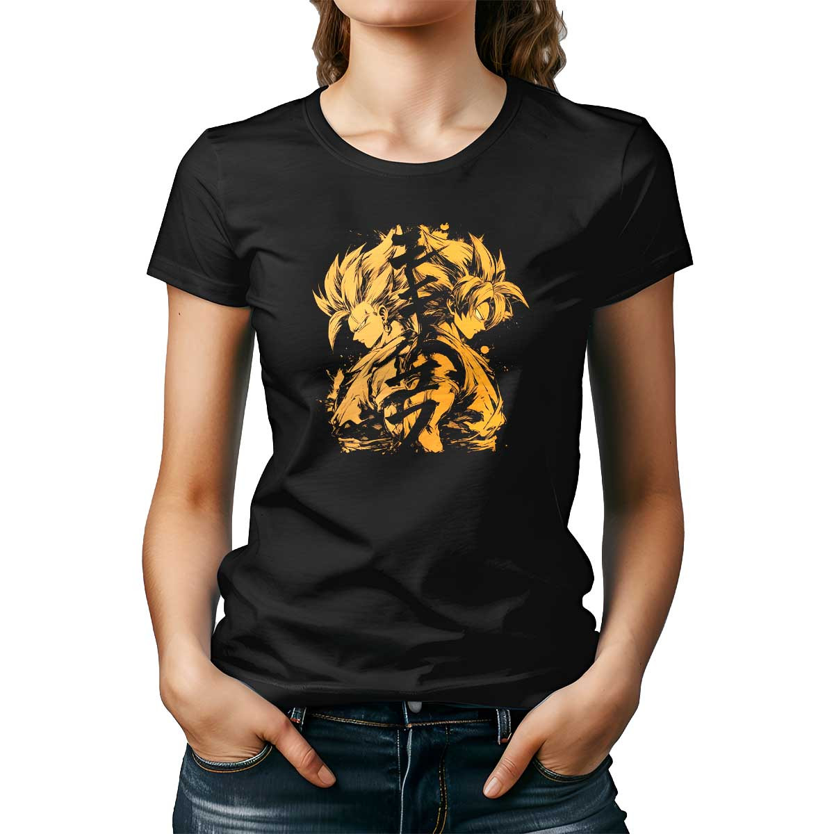 poleras-goku-y-vegeta-en-naranja-quemado-de-espaldas-juntos