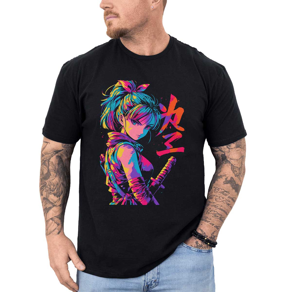 poleras-hombre-anime-efecto-visual-bulma-estilo-tinta-spectrum-y-obsidian