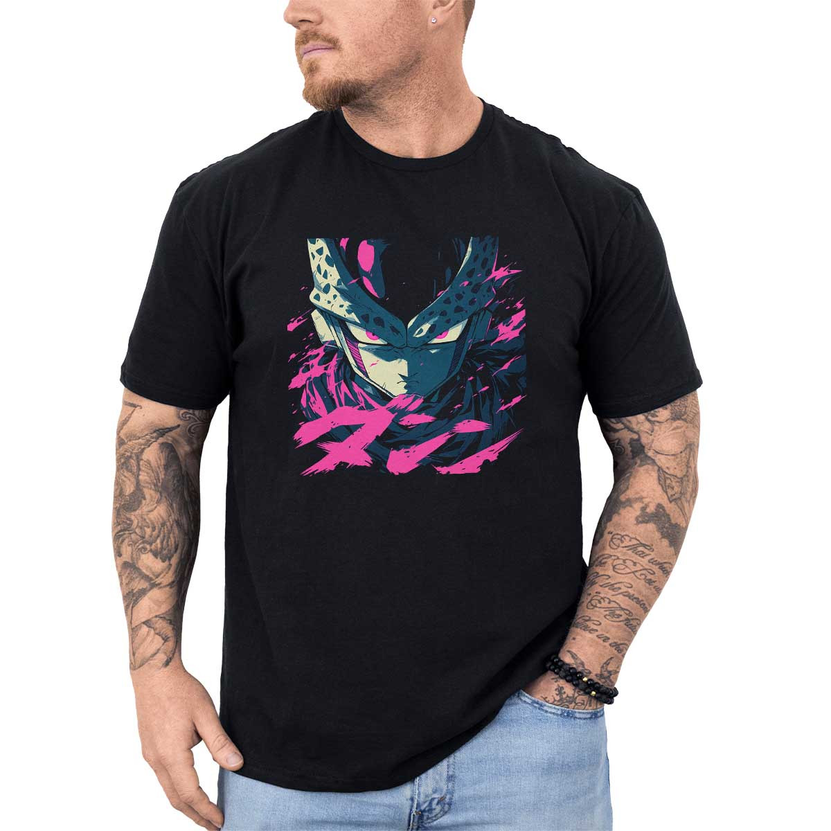 poleras-hombre-anime-estampada-con-dise-o-de-cell-en-primer-plano-dram-tico-