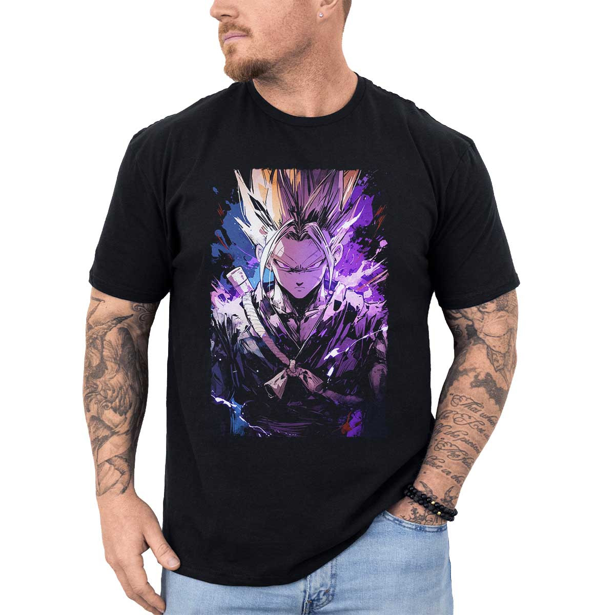 poleras-hombre-anime-gohan-en-colores-brillantes-y-lila