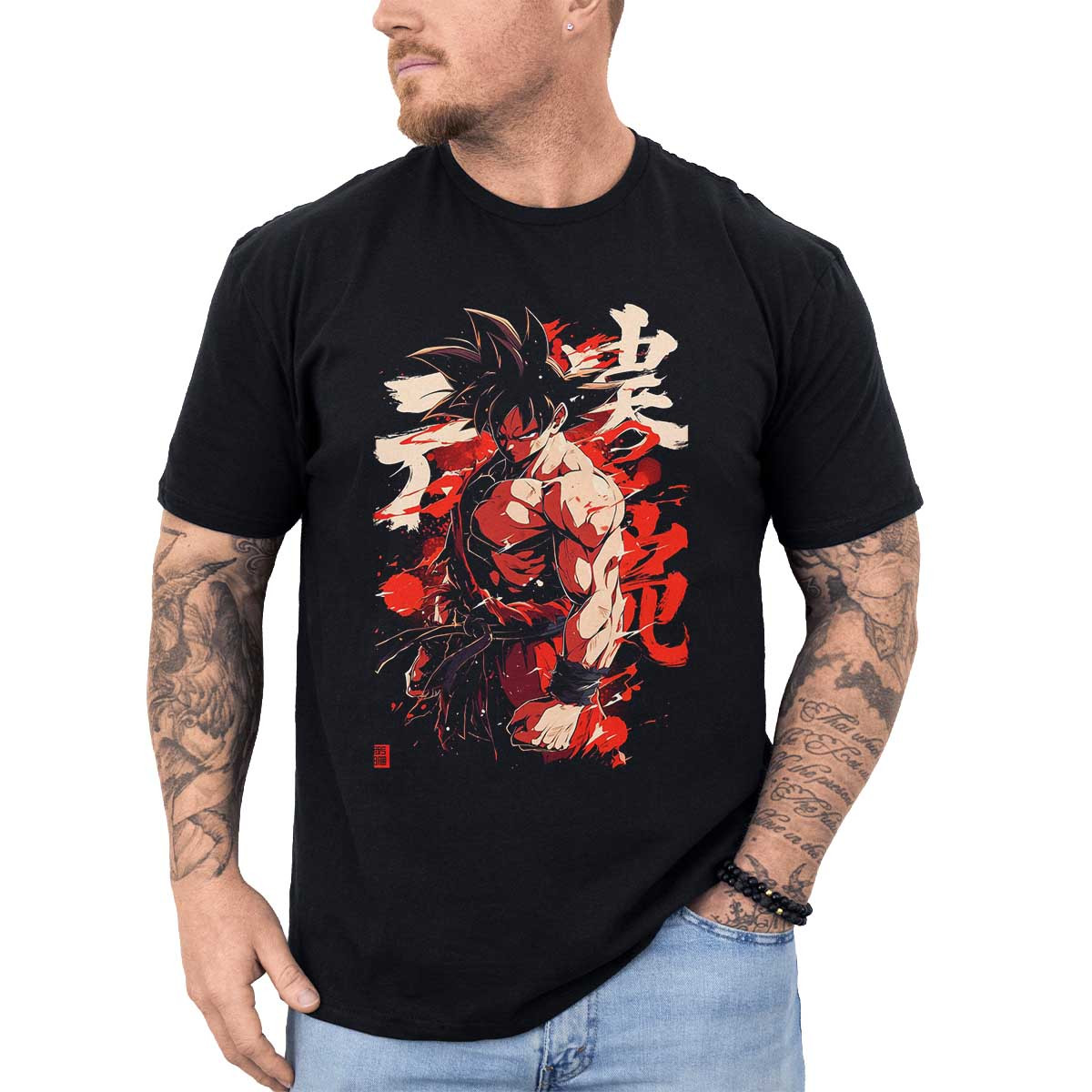 poleras-hombre-anime-goku-en-forma-base-listo-para-luchar-en-coral-y-bano