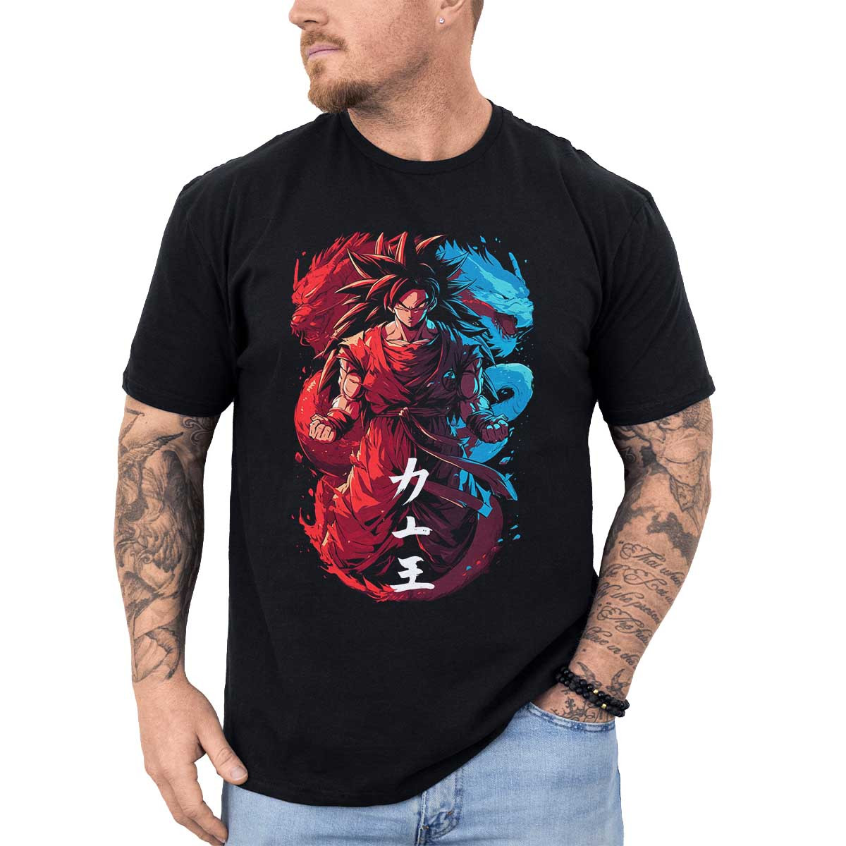 poleras-hombre-anime-goku-en-forma-super-saiyan-4-en-carmes-y-zafiro-celeste