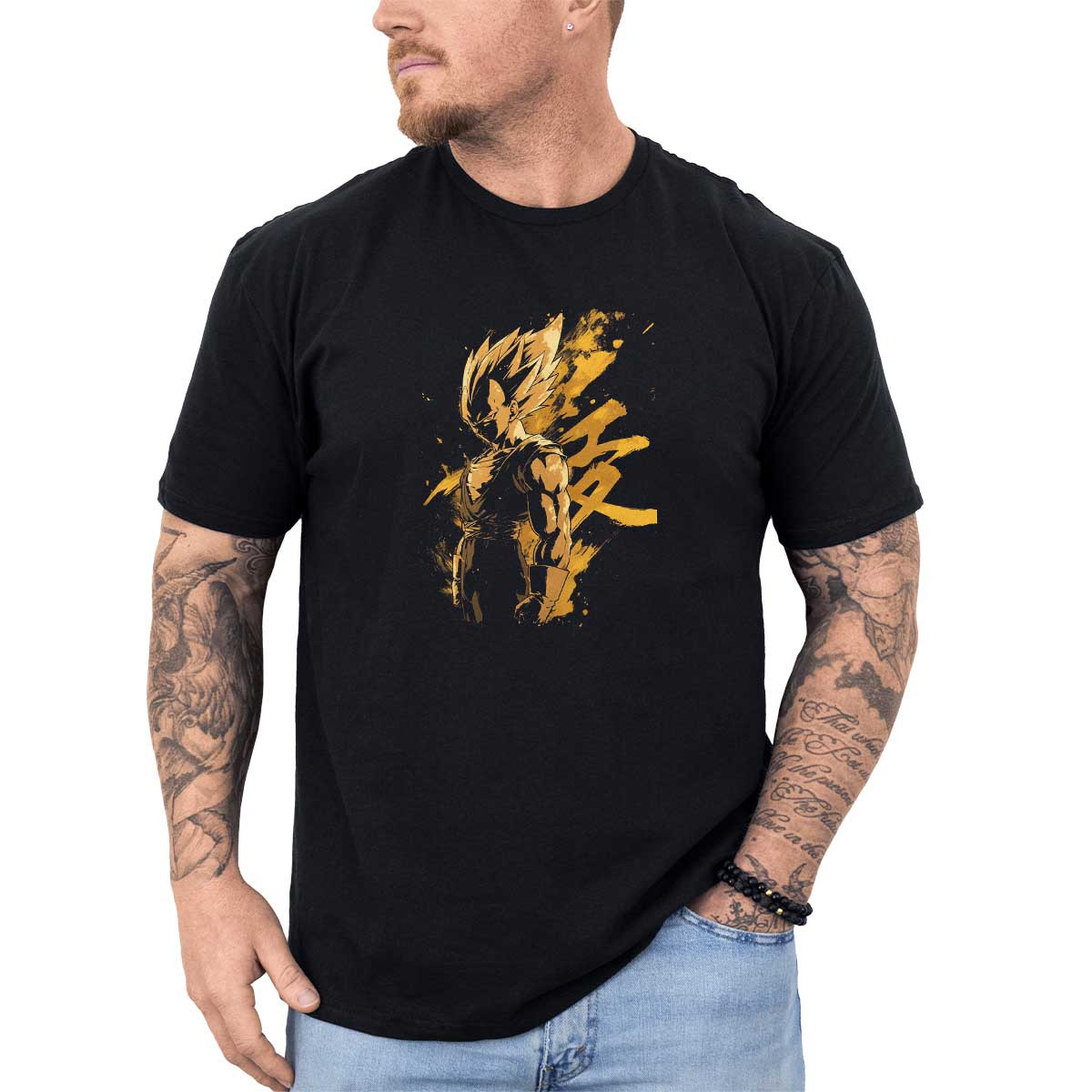 poleras-hombre-anime-vegeta-en-estilo-tinta-color-bronce-y-denim