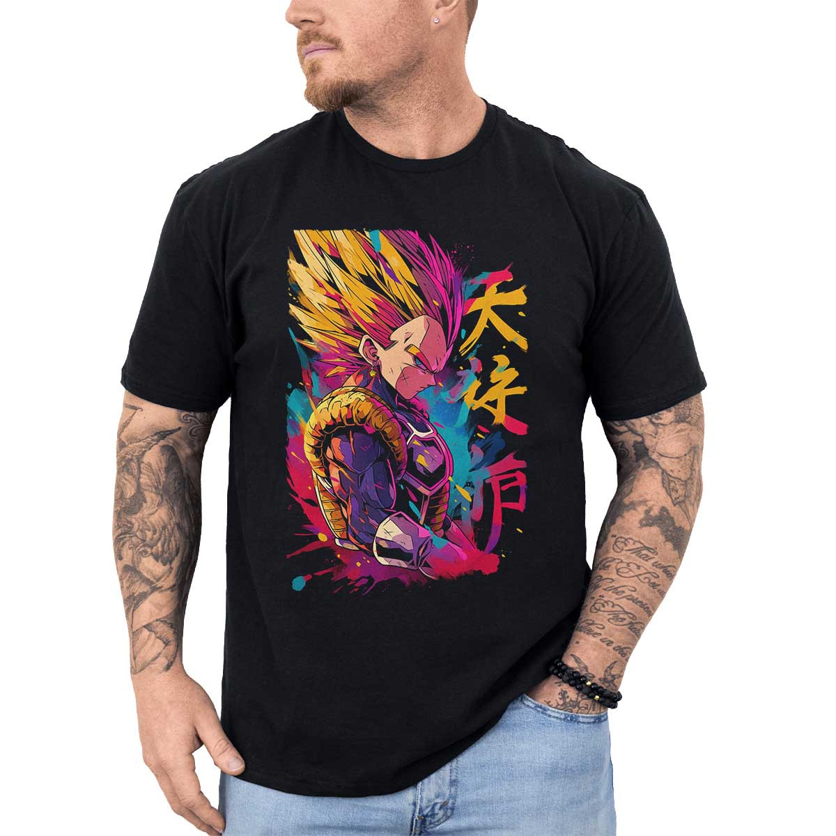 poleras-hombre-anime-vegeta-saiyan-saga-en-rainbow-saturada