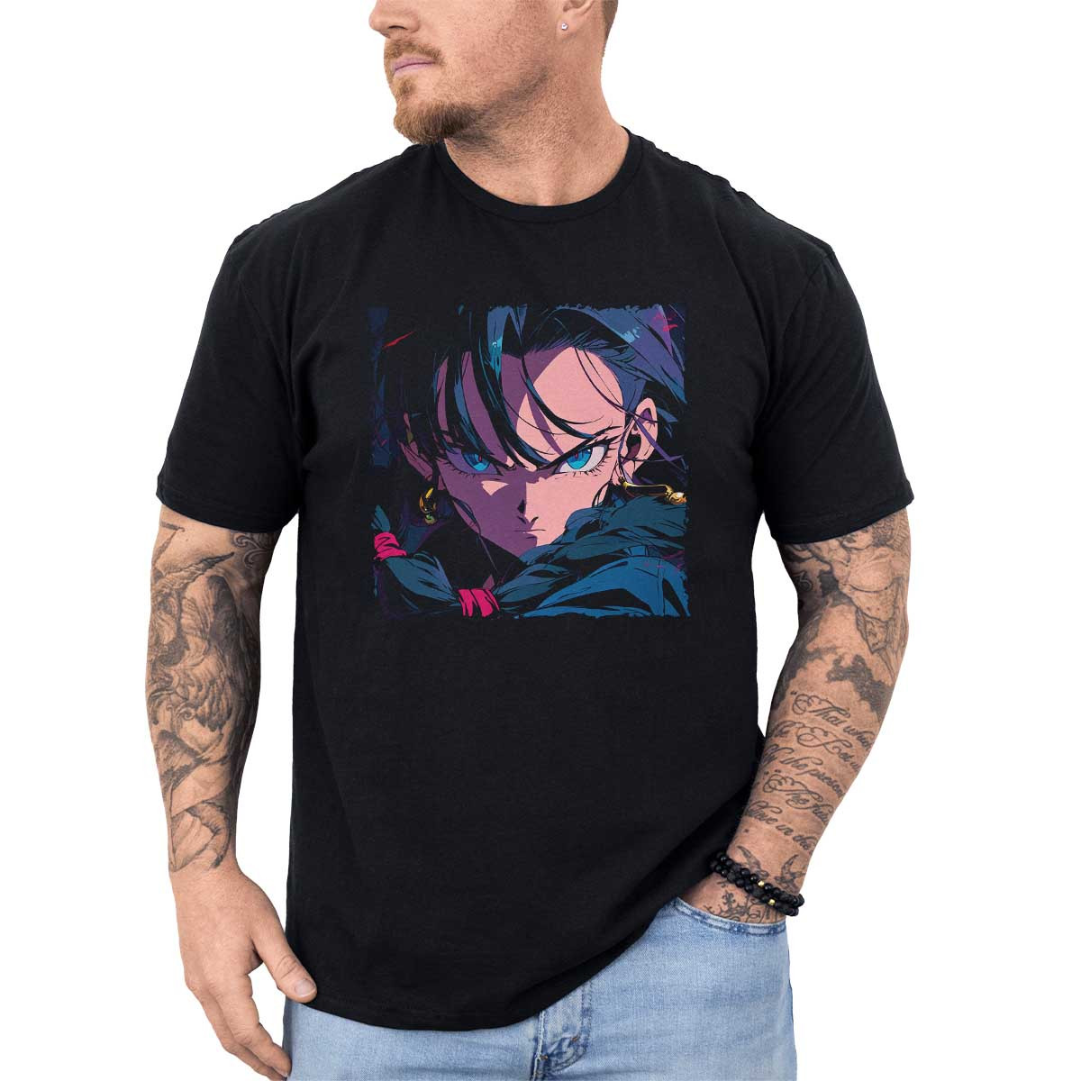 poleras-hombre-anime-videl-face-en-tiffany-denim