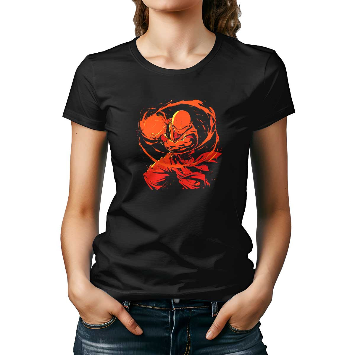 poleras-krillin-en-naranja-quemado-dibujo-contorno-dra-02-