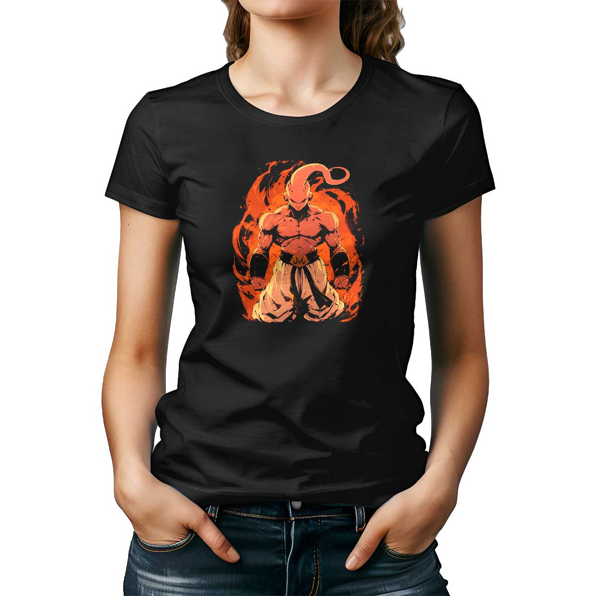 poleras-majin-buu-radiante-y-naranja-quemado