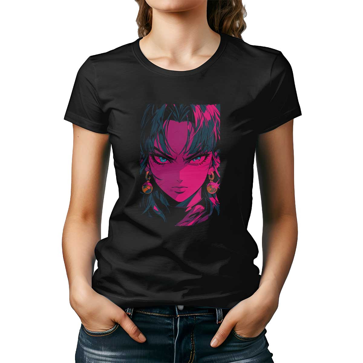 poleras-mujer-estampada-videl-face-closeup-surrealista-en-nieve-y-fucsia