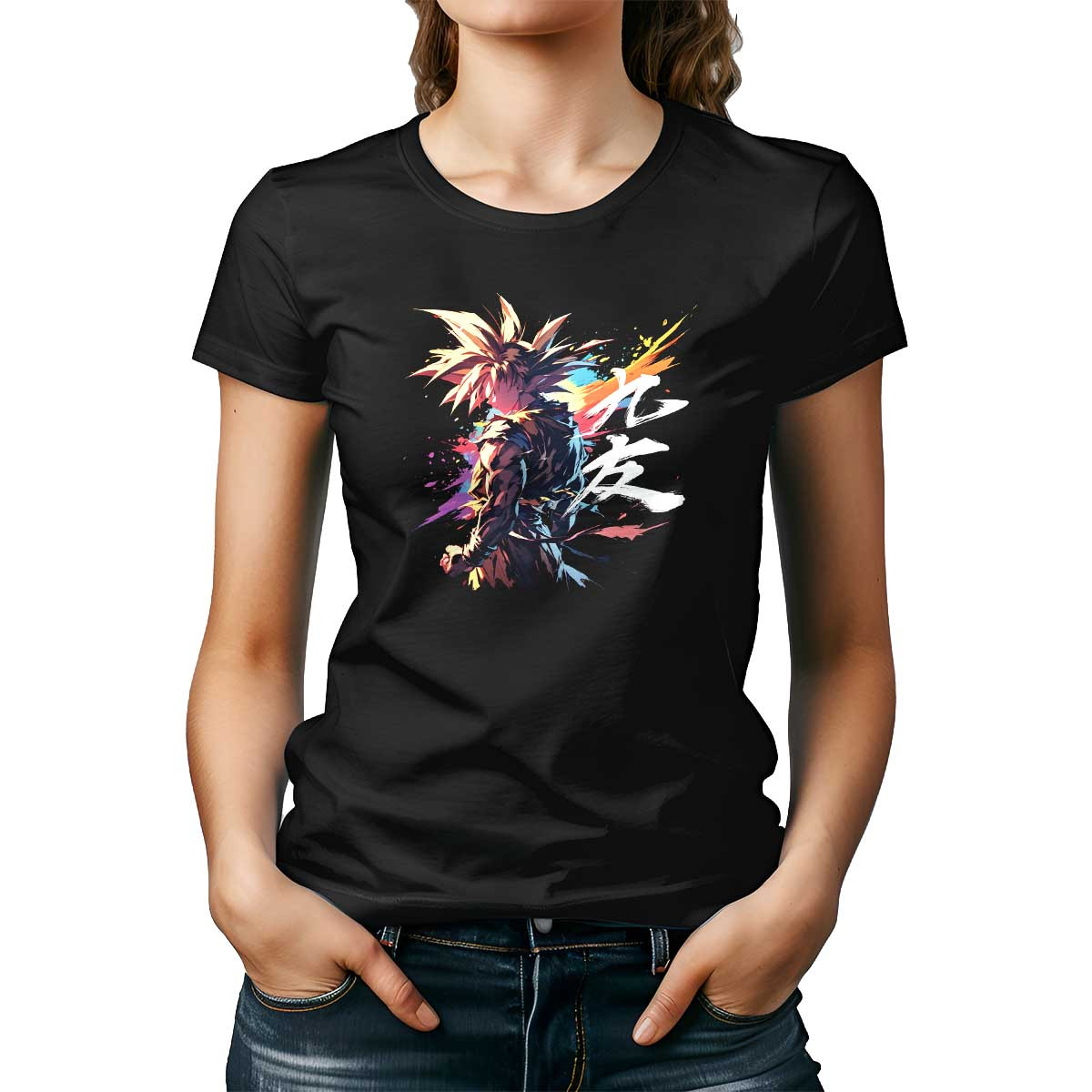 poleras-mujer-goku-super-saiyan-forma-y-poder-arco-ris