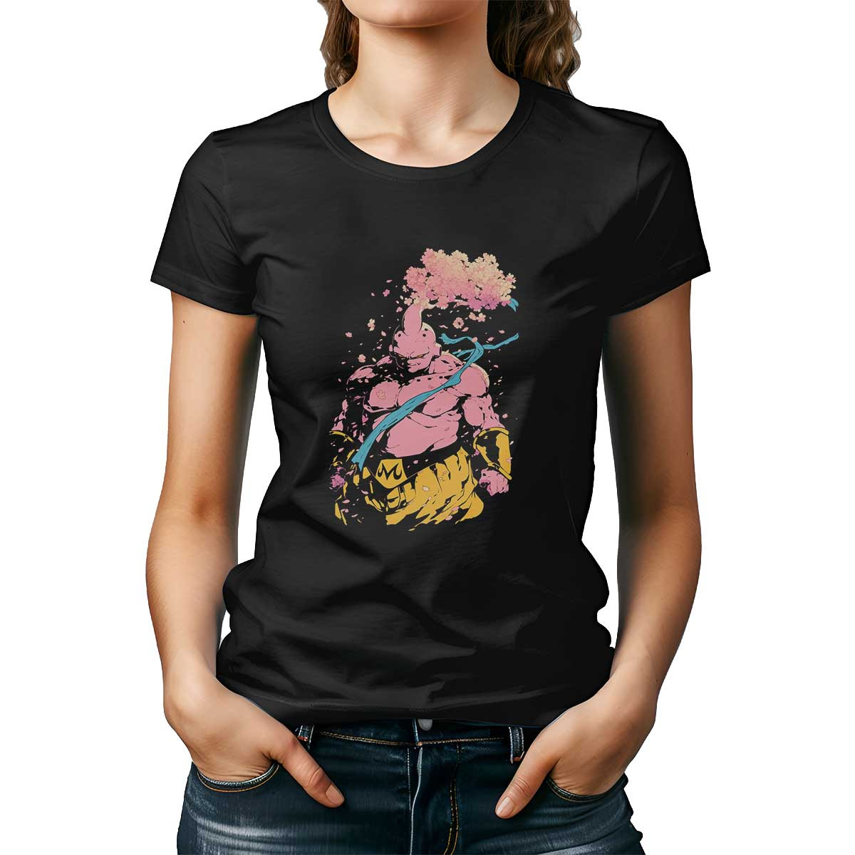 poleras-mujer-majin-buu-en-aqua-y-miel