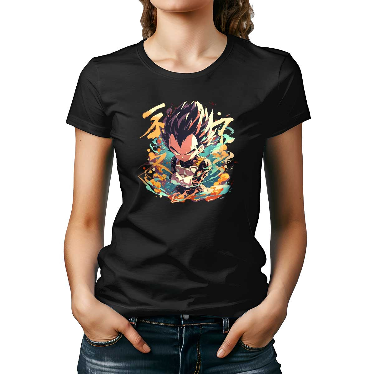 poleras-mujer-vegeta-en-estilo-chibi-y-cute-con-gama-de-colores-iridiscentes