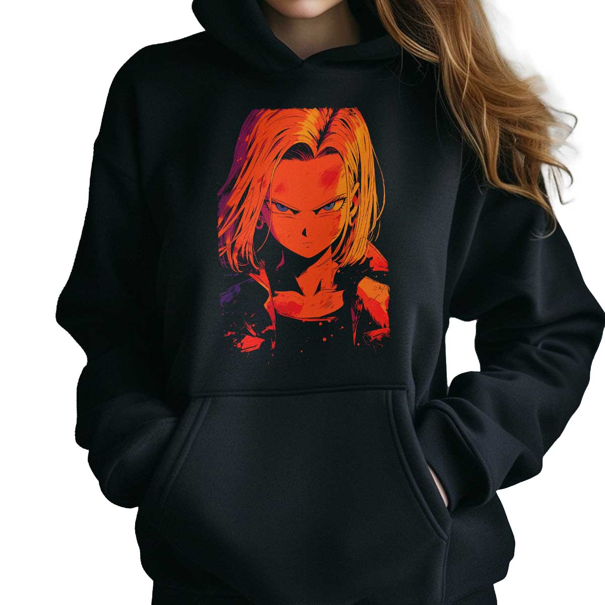 poleron-anime-android-18-rostro-en-umber-y-vermilion-23