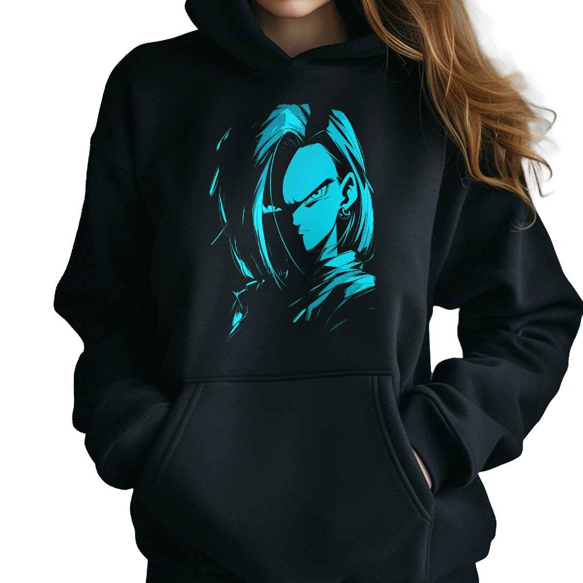 poleron-anime-equilibrio-android-17-look-determinado-en-color-aguamarina-y-negro-33
