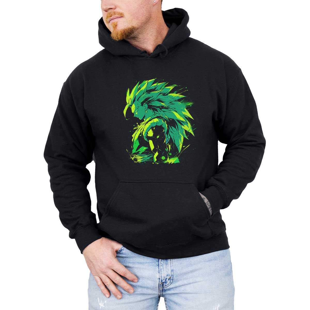 poleron-anime-estampada-frontal-vegeta-super-saiyan-4-en-iridescente-y-verde-lima