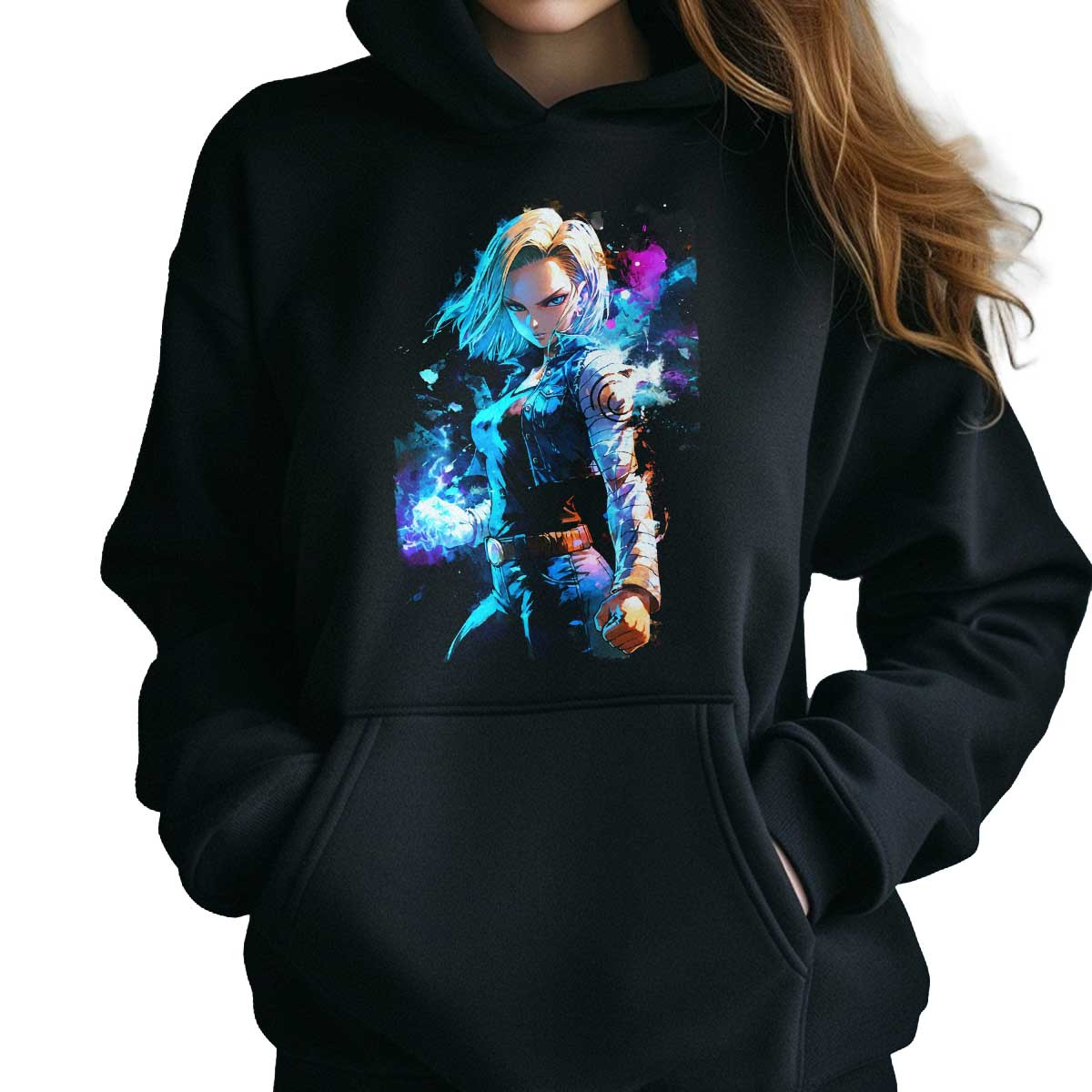 poleron-anime-mujer-android-18-poder-completo-en-acuarelas-y-tonos-nix-f-23