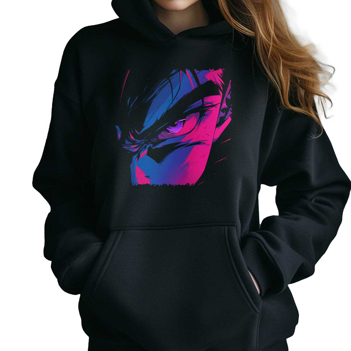 poleron-anime-ojos-de-gohan-en-cian-y-fucsia