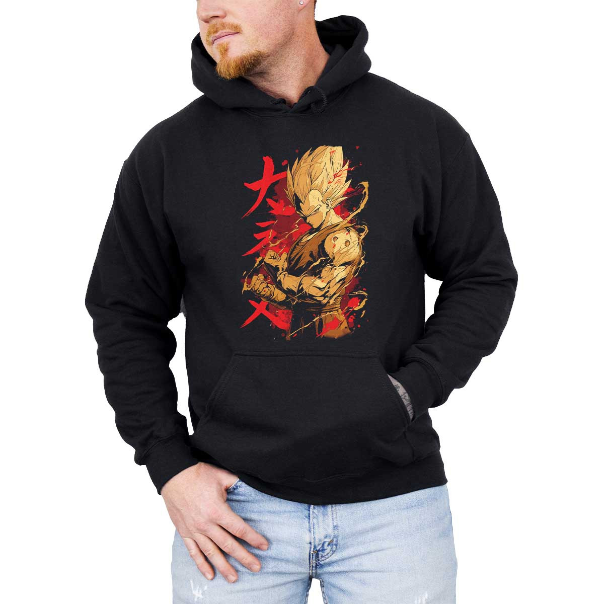 polerones-anime-hombre-estampada-vegeta-con-aura-roja-en-mostaza-y-chal-21
