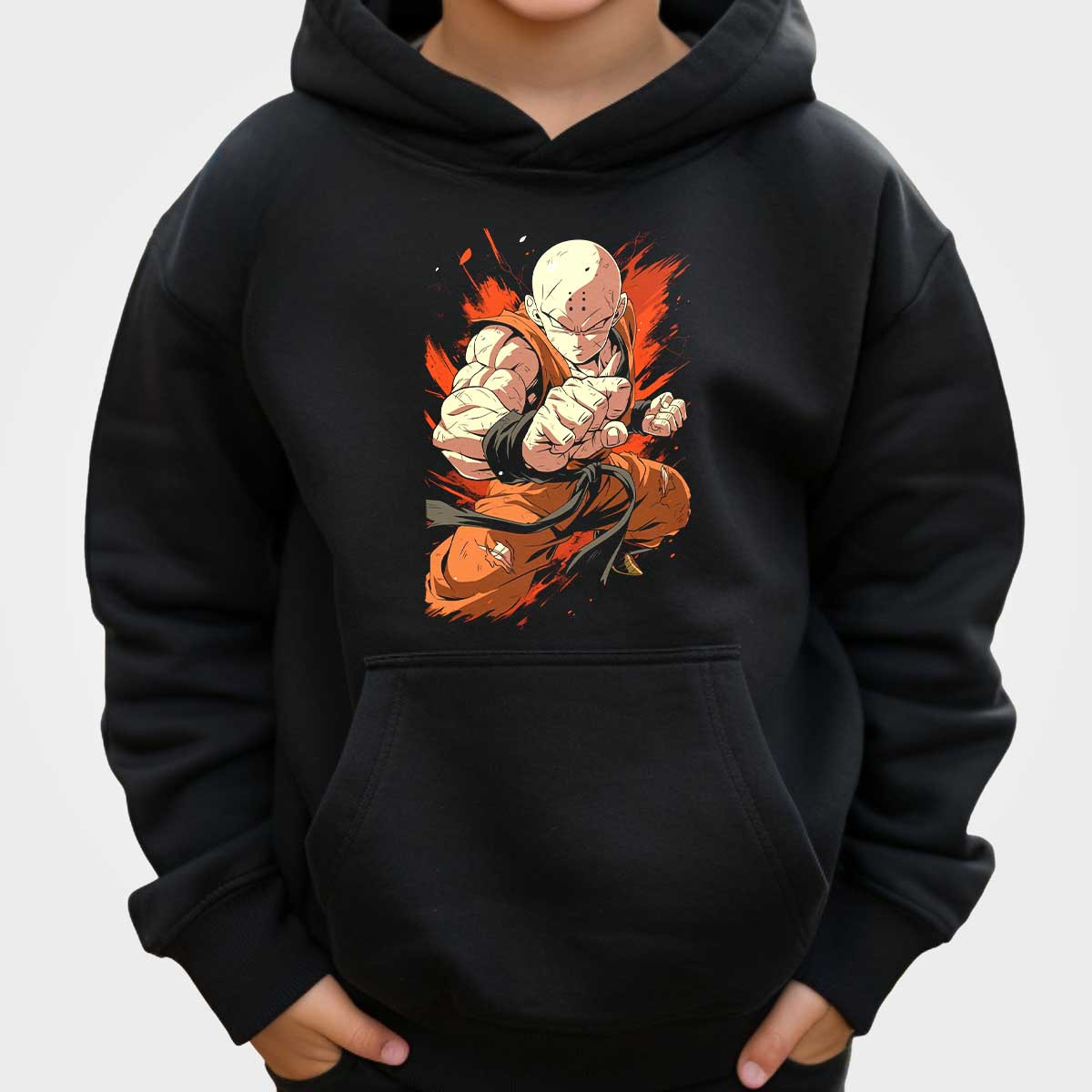 polerones-anime-krillin-fighting-intense-colores-cerrado-y-alegre