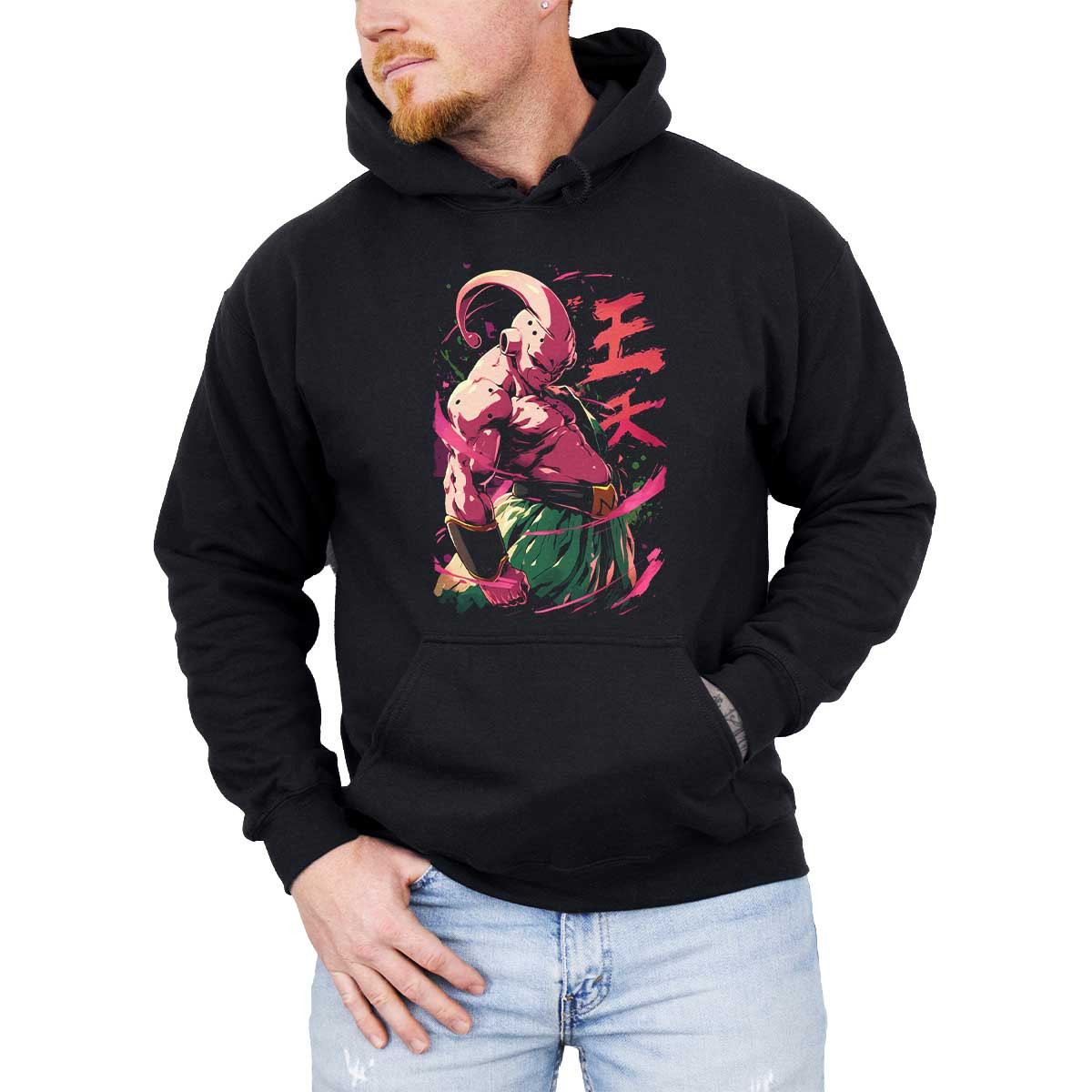 polerones-anime-majin-buu-con-aura-poderosa-en-esmeralda-y-bermell-n-11