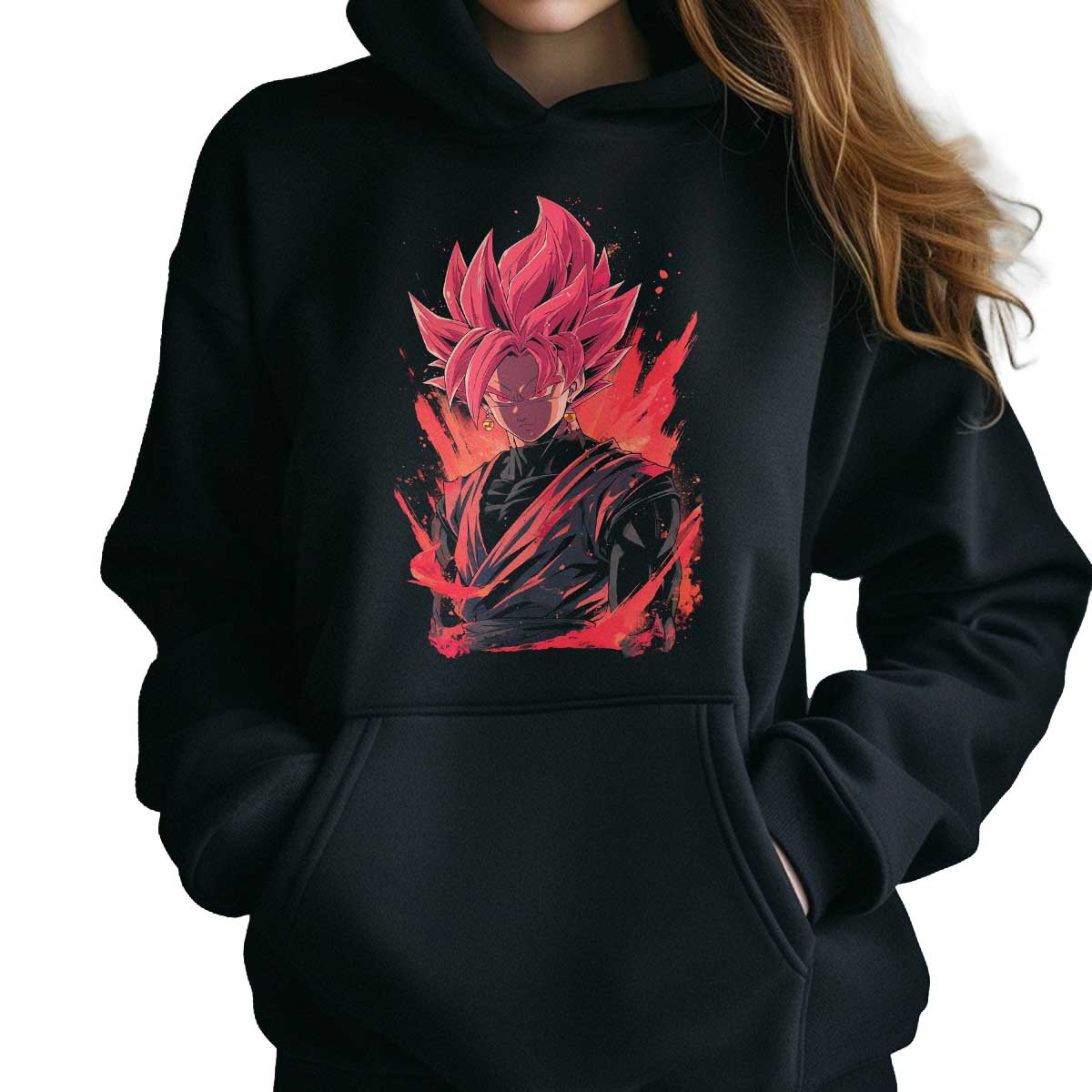 polerones-anime-manga-corta-vegetto-super-saiyan-god-coral