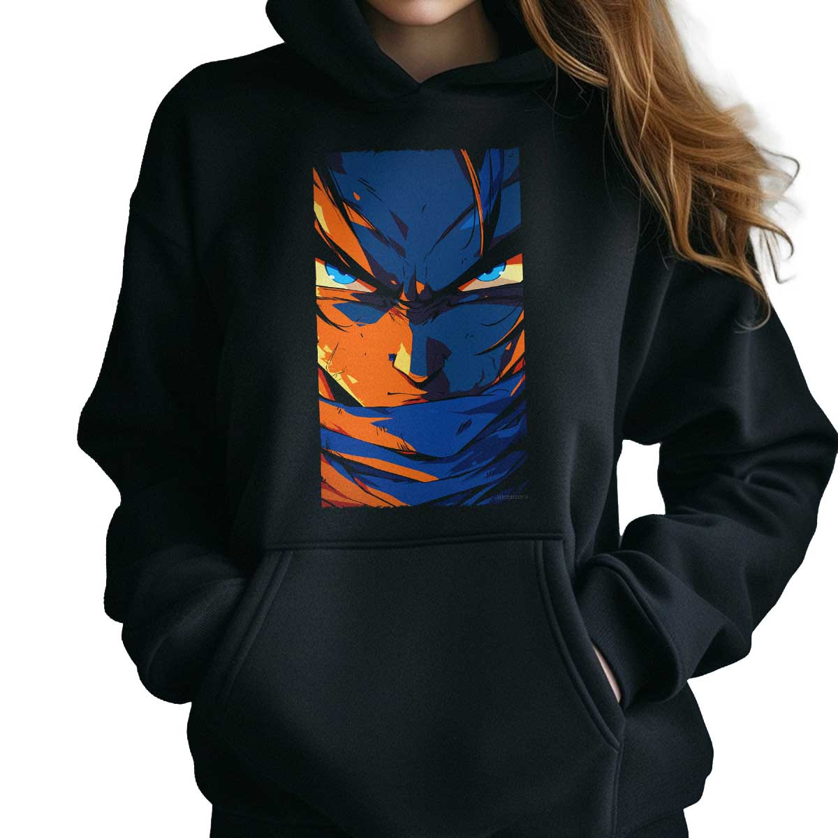 polerones-anime-mujer-estilo-vegetto-ojos-en-azul-y-terracota