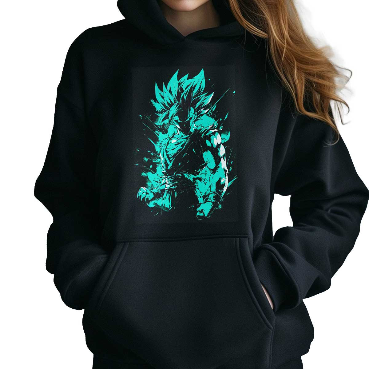 polerones-anime-mujer-estilo-vegetto-super-saiyan-god