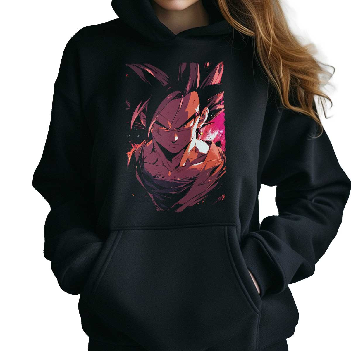 polerones-anime-mujer-goten-face-closeup-en-colores-chocolate-y-rosa
