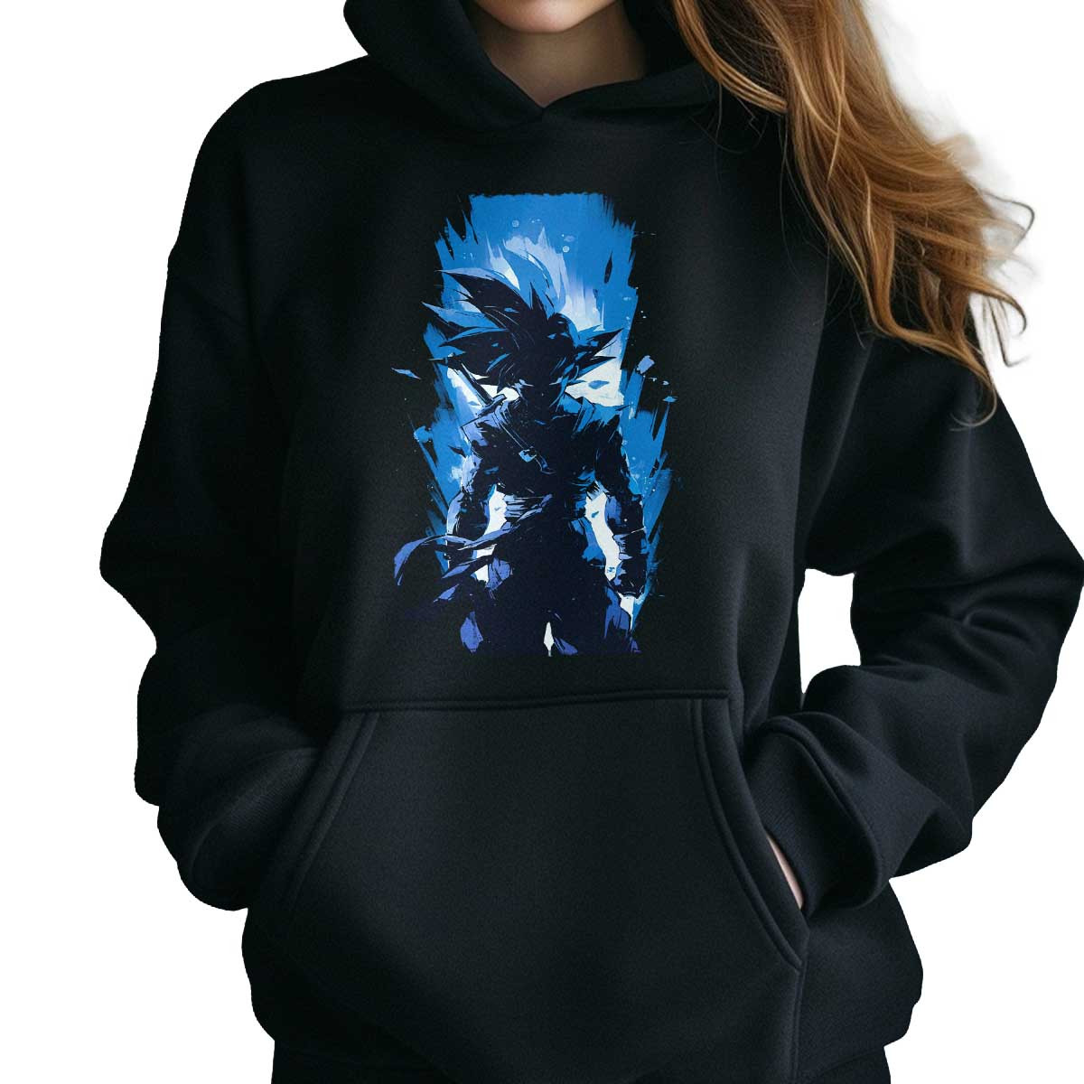 polerones-anime-mujer-silueta-de-goten-al-sol-y-en-azul-cobalto