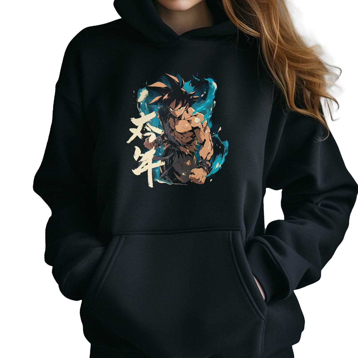 polerones-anime-mujer-suave-vitalidad-goku-con-caligraf-a-japonesa-en-colores-ladrillo-y-aguamarina-03