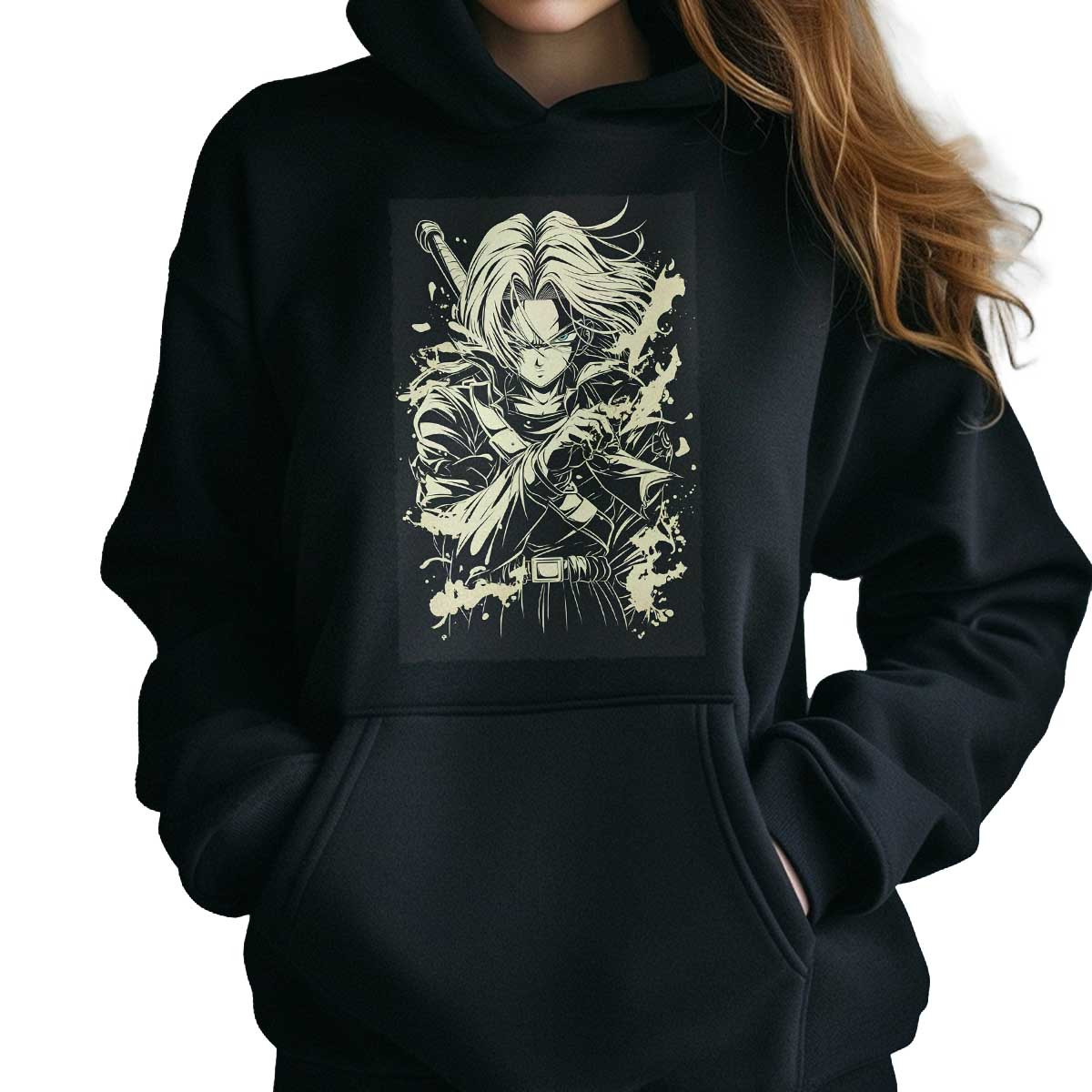 polerones-anime-mujer-trunks-dibujo-contorno-marfil-y-negro